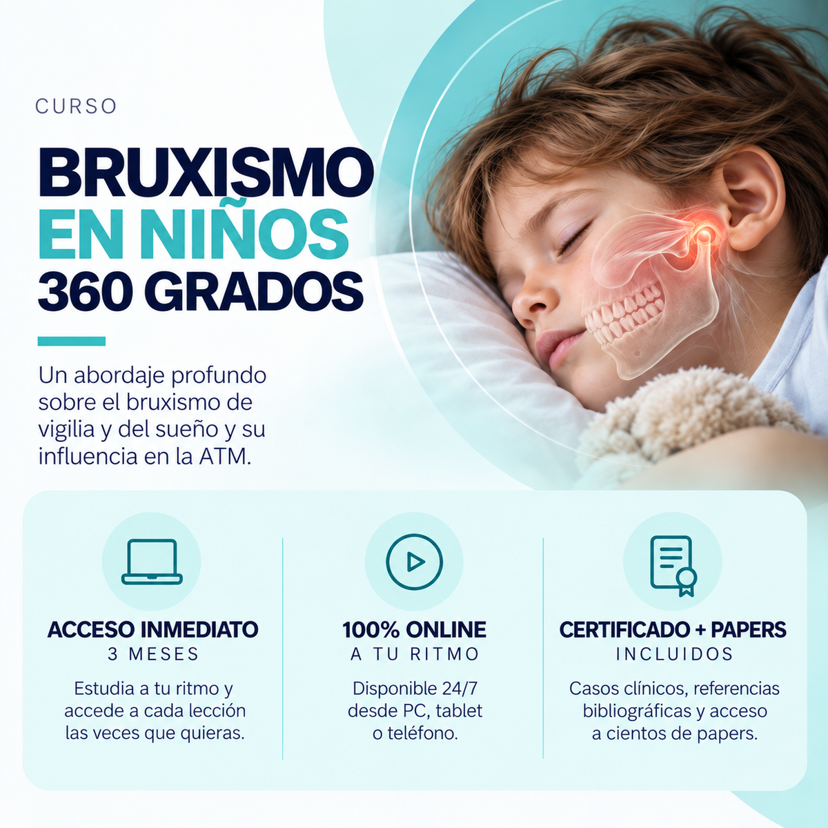 Curso Bruxismo en niños 360 grados — Formación online completa